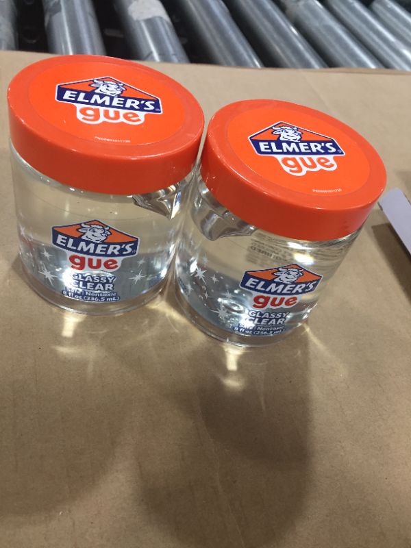 Photo 3 of Elmer's Gue Pre Made Slime, Glassy Clear Slime, Great for Mixing in Add-ins, 2 Count
