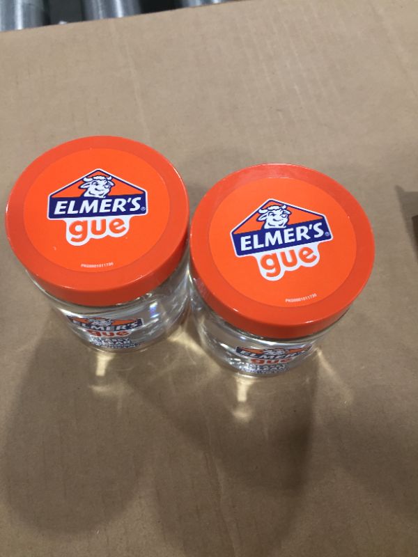 Photo 2 of Elmer's Gue Pre Made Slime, Glassy Clear Slime, Great for Mixing in Add-ins, 2 Count
