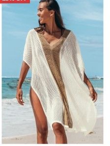 Photo 1 of Contrast Trim Mesh Kaftan
SIZE M