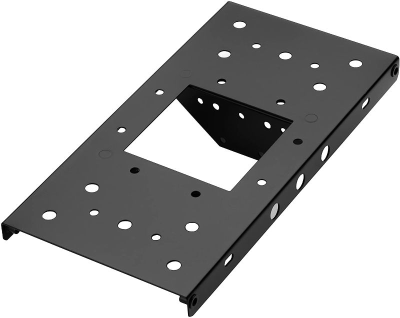 Photo 1 of ARCHITECTURAL MAILBOXES 4x4 Steel 7540B-10 Mailbox Adapter Plate, 4" x 4", Black