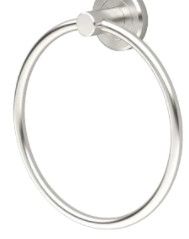 Photo 1 of allen + roth Latitude 2 Brushed Nickel Wall Mount Towel Ring