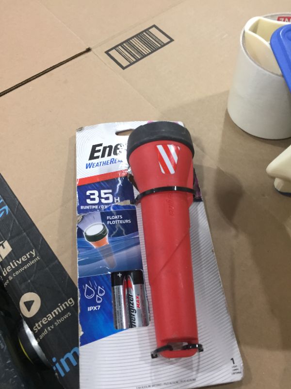 Photo 2 of Energizer Waterproof LED AA Flashlight, Weatheready Floating Light, 35 Hour Run Time, 55 Lumens (Batteries Included), Red (WRWP21E)