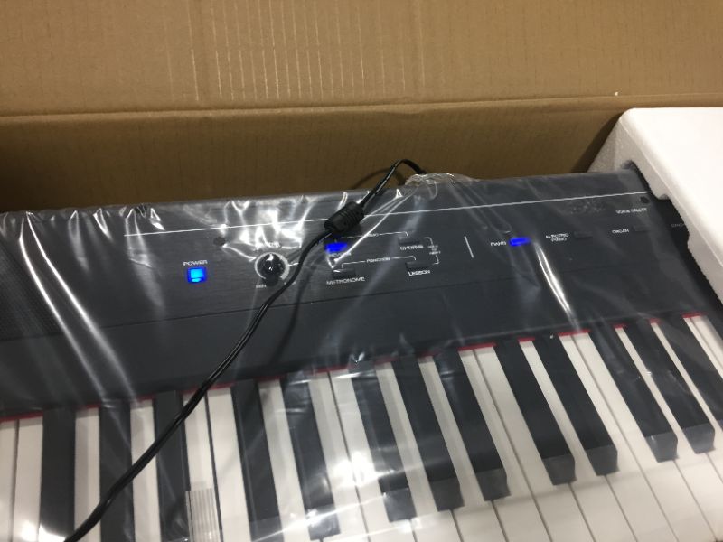 Photo 3 of Alesis Recital – 88 Key Digital Piano Keyboard with Semi Weighted Keys, 2x20W Speakers, 5 Voices, Split, Layer and Lesson Mode, FX and Piano Lessons