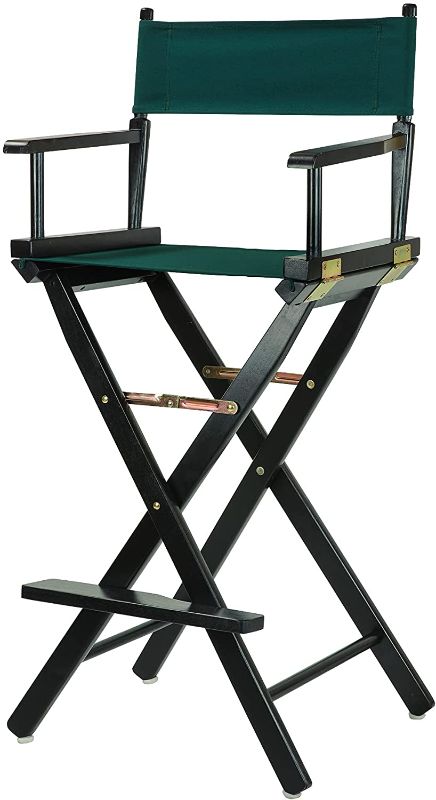 Photo 1 of Casual Home 30" Black Frame-Hunter Green Canvas Director Chair, Bar Height