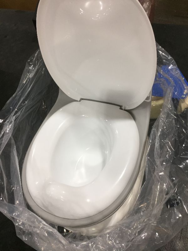 Photo 1 of Nuby My Real Potty Training Toilet with Life-Like Flush Button & Sound for Toddlers & Kids, White/Gray
