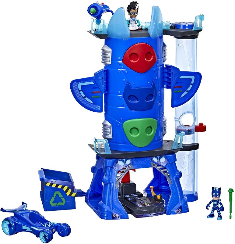 Photo 1 of Hasbro PJ Masks Deluxe Battle HQ Preschool Toy, Headquarters Playset with 2 Action Figures, Cat-Car Vehicle, and More for Kids Ages 3 and Up
