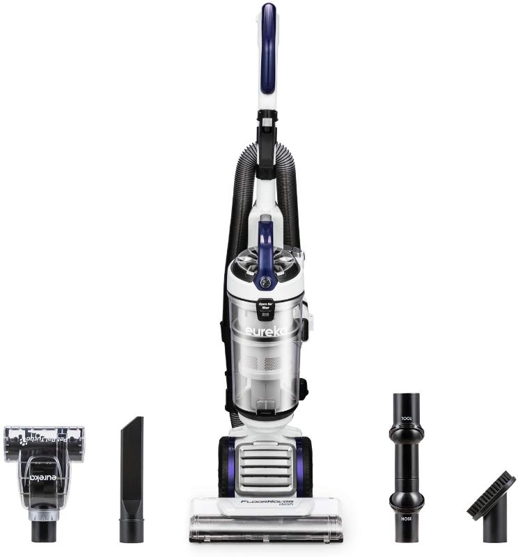 Photo 1 of Eureka  FloorRover Dash Upright Pet Vacuum Cleaner, Swivel Steering for Carpet and Hard Floor, Bagless, Deep Ocean
