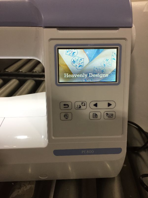 Photo 3 of Brother PE800 Embroidery Machine, 138 Built-in Designs, 5" x 7" Hoop Area, Large 3.2" LCD Touchscreen, USB Port, 11 Font Styles
