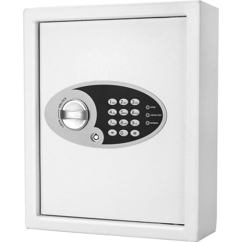 Photo 1 of Barska AX12658 48 Keys Keypad Wall Key Safe 12"W x 4"D x 14-1/4"H, White, Steel
