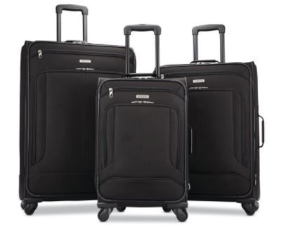 Photo 1 of American Tourister Pop Max 3-Piece Softside Spinner Travel Set, 21-inch Spinner, 25-inch Spinner, 29-inch Spinner, Luggage Sets, Three Pieces
