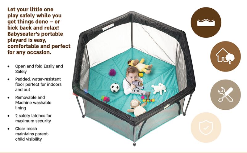 Photo 1 of BABYSEATER Portable Playard Play Pen with Carrying Case for Infants and Babies