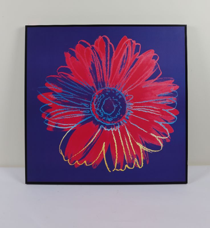 Photo 1 of Andy Wrahole Daisy Blue and Pink 34 X 34 Inches