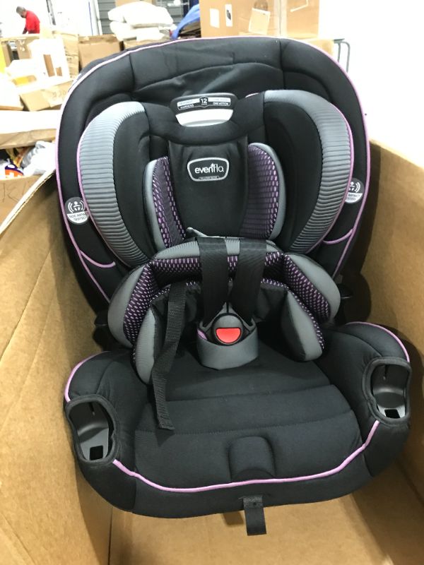 Photo 2 of Evenflo® EveryFit High Back Convertible Car Seat High-back Booster Car Seat Infant Car Seat, Purple, open box new quality 