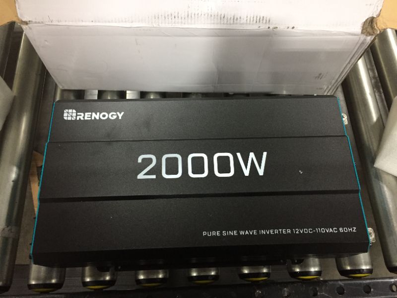 Photo 1 of Renogy 1000W Pure Sine Wave Inverter 12V DC to 120V AC Converter for Home, RV, Truck, Off-Grid Solar Power Inverter 12V to 110V with Built-in 5V/2.1A USB Port, AC Hardwire Port, Remote Controller
