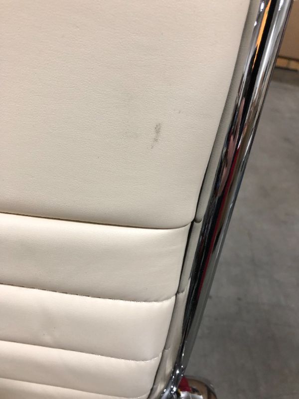 Photo 1 of CREME FAUX LEATHER OFFICE CHAIR 36H X 20W INCHES