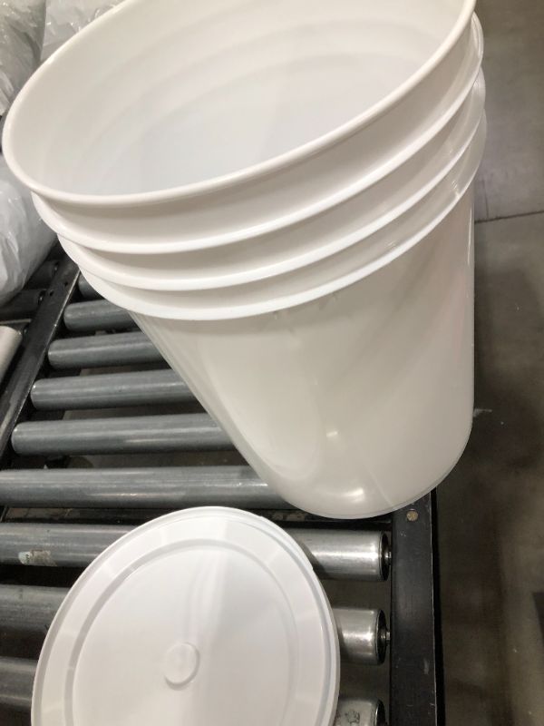 Photo 1 of 6 Gallon Ball White Bucket