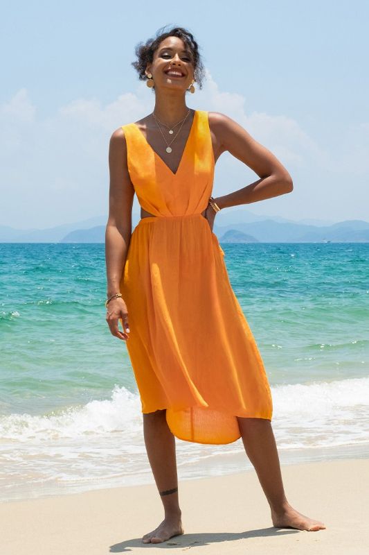 Photo 1 of Women's (S) Amber Cutout Tie Back Dress
