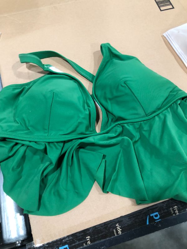 Photo 1 of Women' (2X) Zoe Ruffle Crisscross Plus Size Bikini Top
