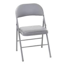 Photo 1 of Cosco Gray Standard Folding Chair with Padded Seat (Indoor)