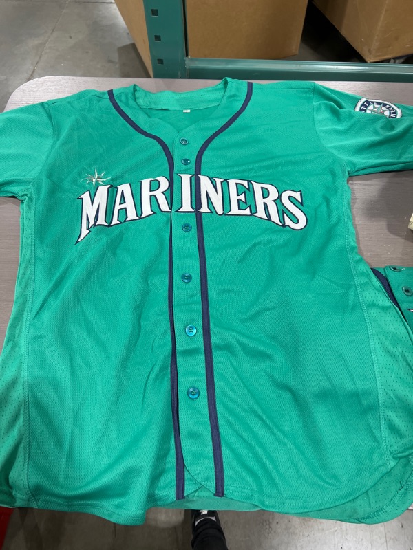 Photo 3 of Men's J.P. Seattle Mainers Jersey, Aqua, 48 & Women's Luis Torrens Seattle Mariners Jersey, 2XL