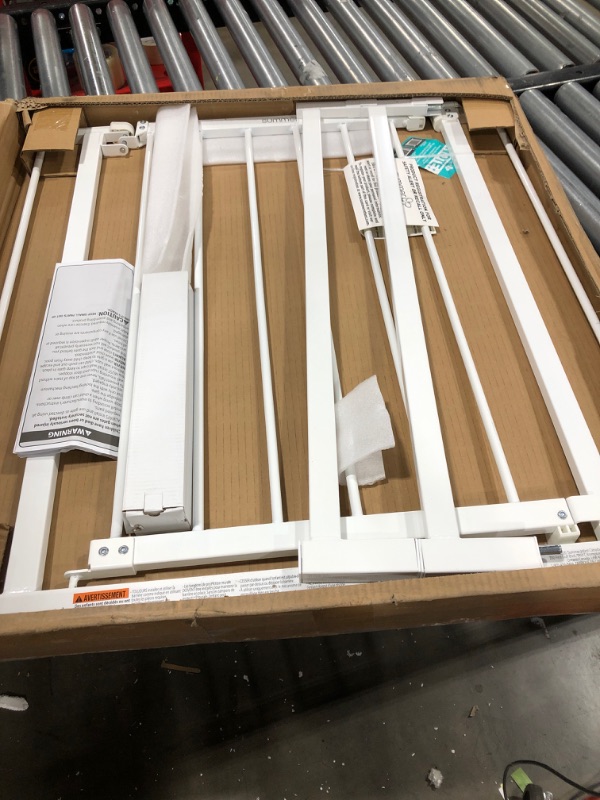 Photo 1 of Summer Everywhere Extra Wide Walk-Thru Safety Gate Safety Baby Gate, Fits Openings 28.75-39.75" Wide, Metal, for Doorways & Stairways, 30" Tall, White, One Size
