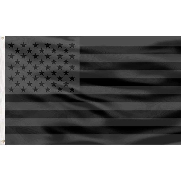 Photo 1 of 3pk Black American Flag 3ft x 5ft 