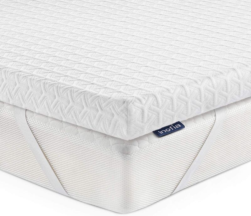 Photo 1 of Inofia Twin Mattress Topper, 2.5-Inch Memory Foam Mattress Pad in Box, CertiPUR-US Certified Single Bed Topper with Cooling Breathable & Removable Tencel Cover, Twin
