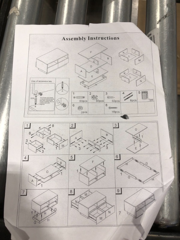 Photo 1 of Center Table with 4 drawer storage ( parts only )