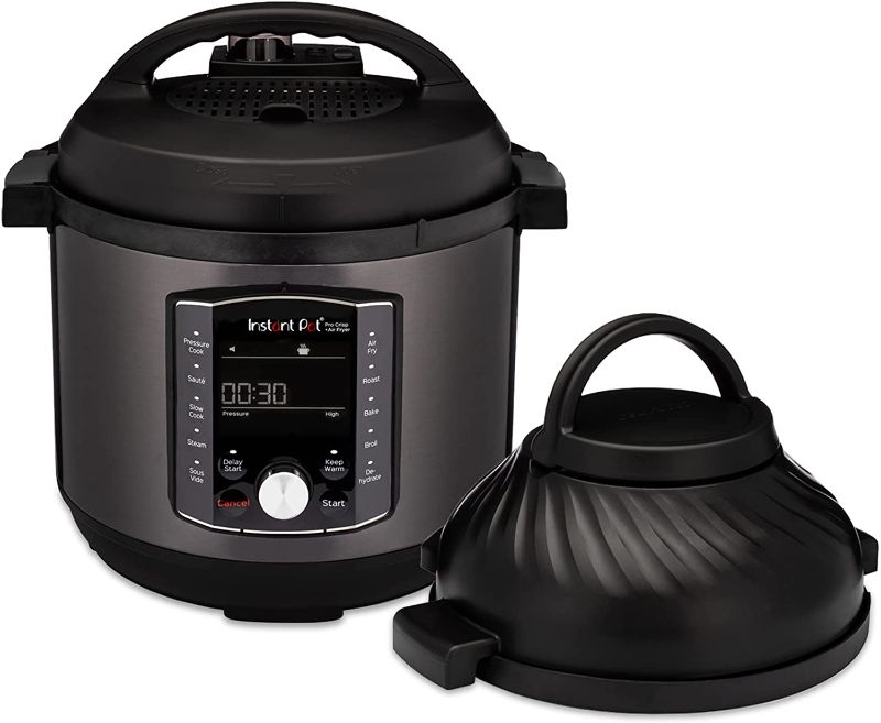 Photo 1 of Instant Pot Pro Crisp 11-in-1 Electric Pressure Cooker with Air Fryer Combo, 8 Quart, Roast, Bake, Dehydrate, Slow Cook, Rice Cooker, Steamer, Sauté, 14 One-Touch Programs
