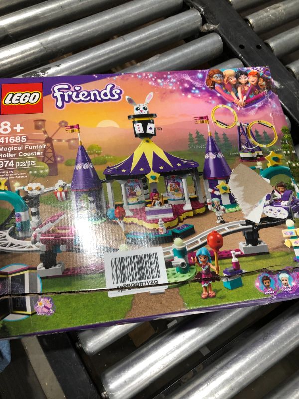 Photo 2 of LEGO Friends Magical Funfair Roller Coaster 41685 Building Kit; Pretend Playset for Kids Who Love Theme Park Toys; New 2021 (974 Pieces)
