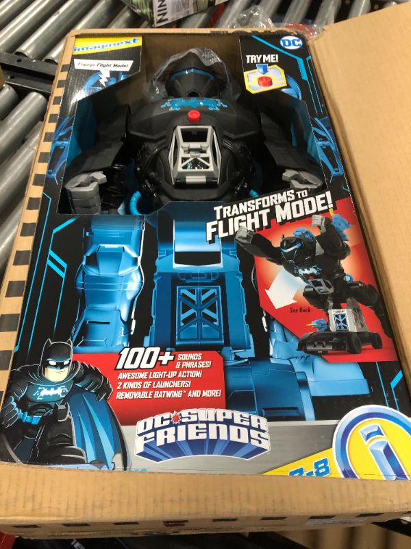 Photo 2 of Fisher-Price Imaginext DC Super Friends Bat-Tech Batbot, Transforming 2-in-1 Batman Robot and Playset with Lights and Sounds for Kids Ages 3-8
