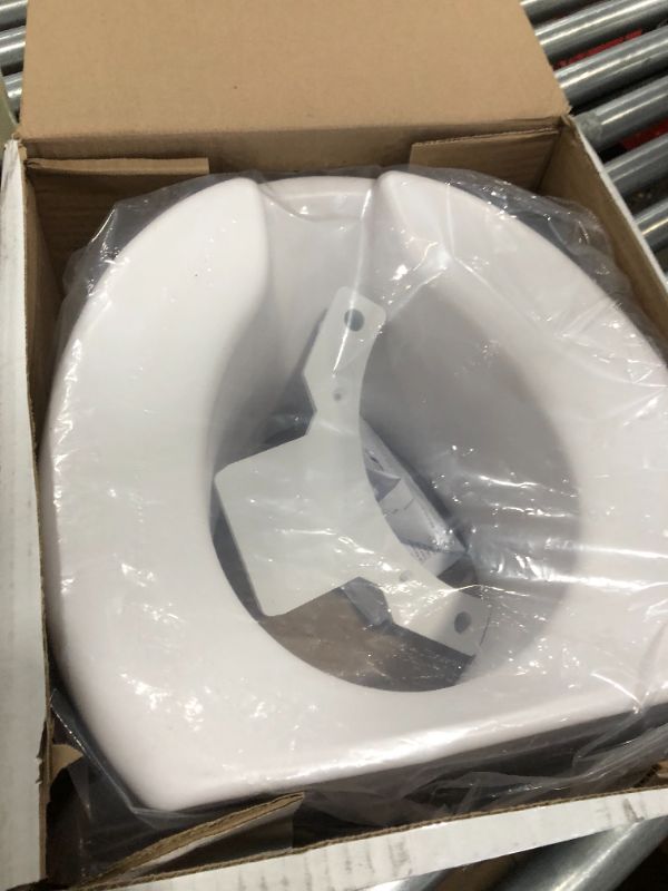 Photo 2 of Contoured Elevated Toilet Seat with Slip-in Bracket, 6"
