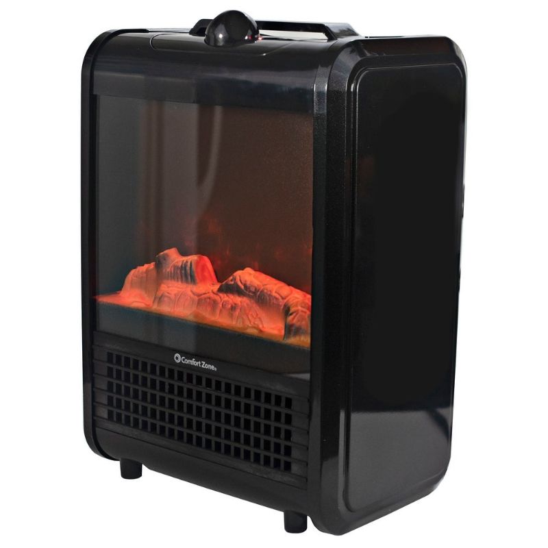 Photo 1 of Comfort Zone 1200-Watt Electric Ceramic Space Heater with Carry Handle, Black
