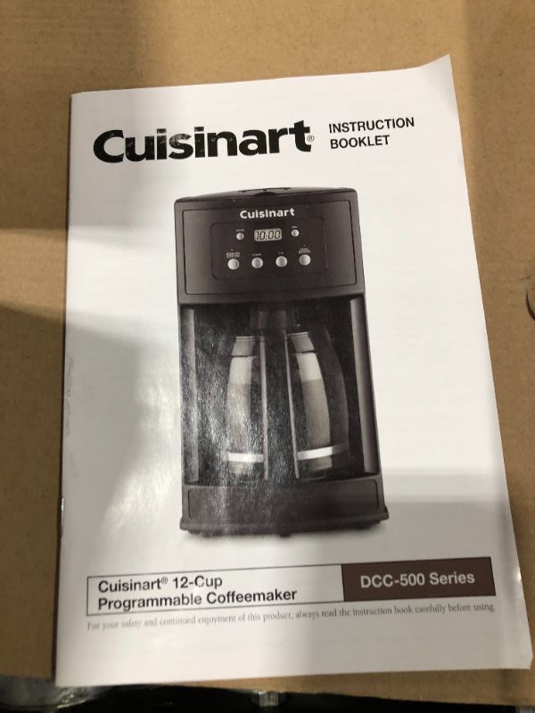 Photo 2 of Cuisinart DCC-500 Coffee Maker, Osfa, Black
