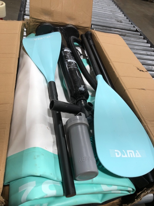 Photo 3 of DAMA 9'6"/10'6"/11'Inflatable Stand Up Paddle Board, Yoga Board, Camera Seat, Floating Paddle, Hand Pump, Board Carrier, Waterproof Bag, Drop Stitch, Traveling Board for Surfing
