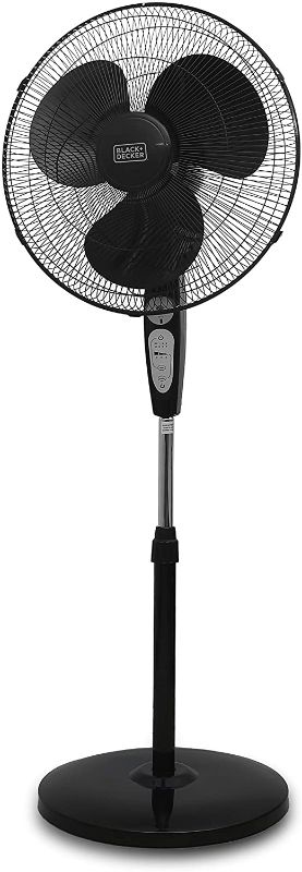Photo 1 of BLACK + DECKER BFSR18B 18 Inches Stand Fan with Remote, Black
