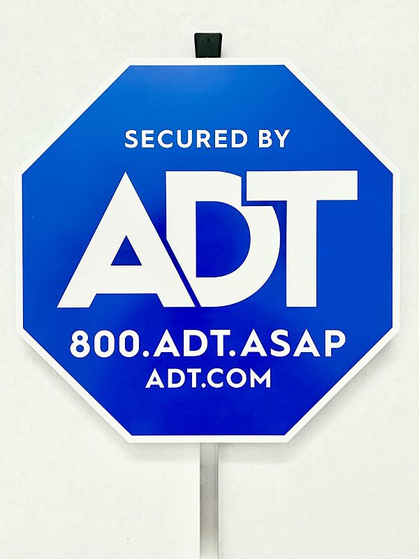 Photo 1 of Authentic ADT Yard Sign with Aluminum Post 27", lightly used, still in new condition 