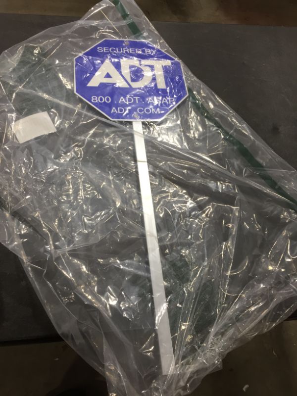 Photo 2 of Authentic ADT Yard Sign with Aluminum Post 27", lightly used, still in new condition 