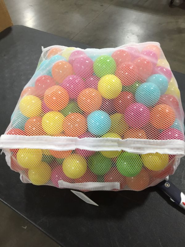 Photo 2 of BalanceFrom 2.3-Inch Phthalate Free BPA Free Non-Toxic Crush Proof Play Balls Pit Balls- 6 Bright Colors in Reusable and Durable Storage Mesh Bag with Zipper
