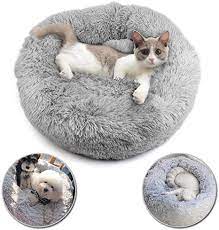 Photo 1 of 26" diamete grey and black shaggy pet bed