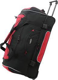 Photo 1 of 22" Travelers Club Adventure Upright Rolling Duffel Bag, red