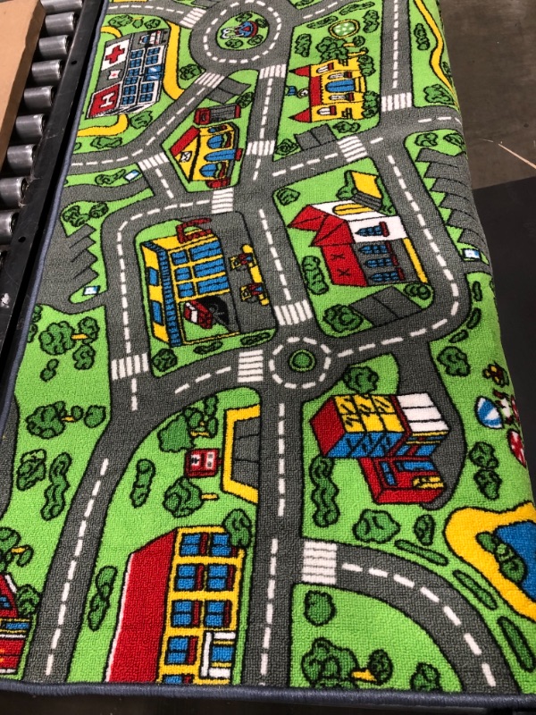 Photo 1 of Kids Carpet Playmat City Life Extra Large Learn Have Fun Safe, Children's Educational, Road Traffic System rug (5 x 2'7" FT)