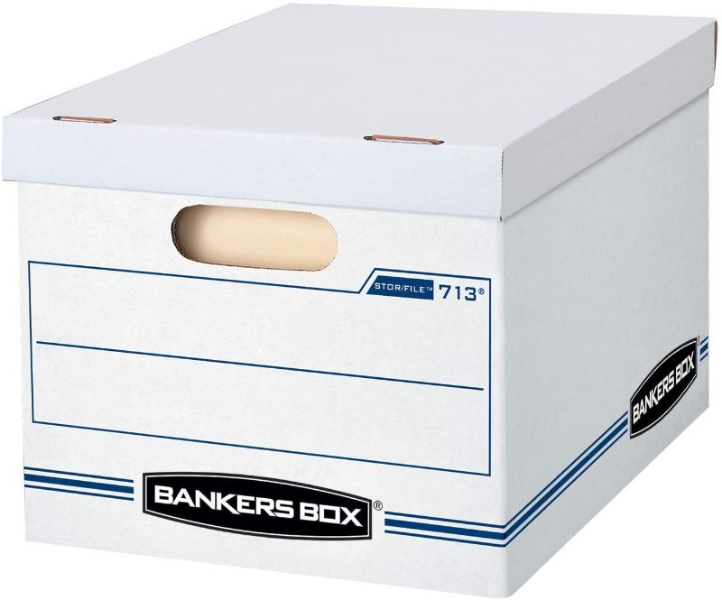 Photo 1 of Bankers Box STOR/File Storage Boxes, Standard Set-Up, Lift-Off Lid, Letter/Legal, Case of 30 (0071304) , white
