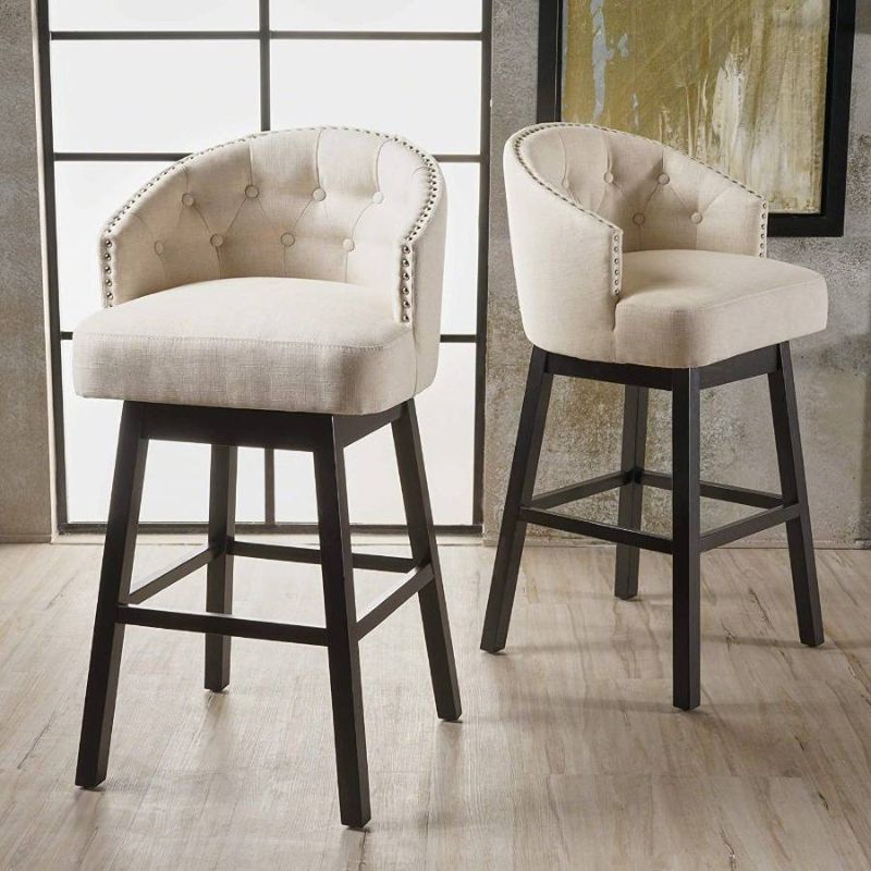 Photo 1 of Christopher Knight Home 295977 Ogden Barstool, 2-Pcs Set, Beige
