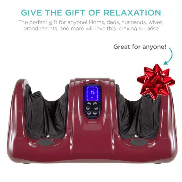 Photo 1 of Best Choice Products Therapeutic Kneading & Rolling Shiatsu Foot Massager W/ High Intensity Rollers, Remote - Burgundy