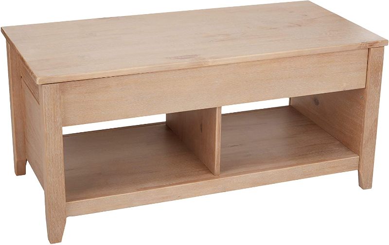 Photo 1 of Lift-Top Storage Coffee Table, Natural