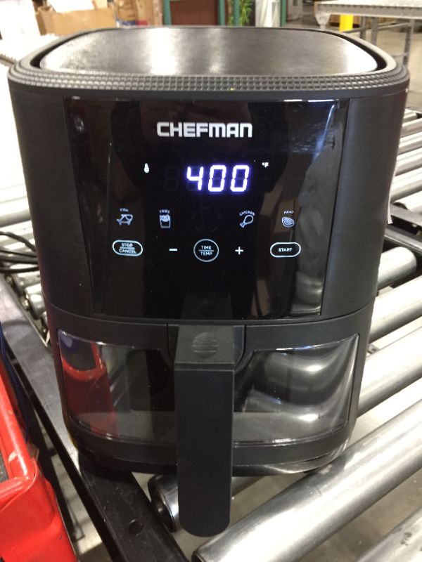 Photo 2 of Chefman?TurboTouch Easy View Air Fryer, The Most Convenient And?Healthy?Way?To?Cook Oil-Free, Watch Food Cook To Crispy And Low-Calorie Finish Through Convenient Window, 8 Qt
