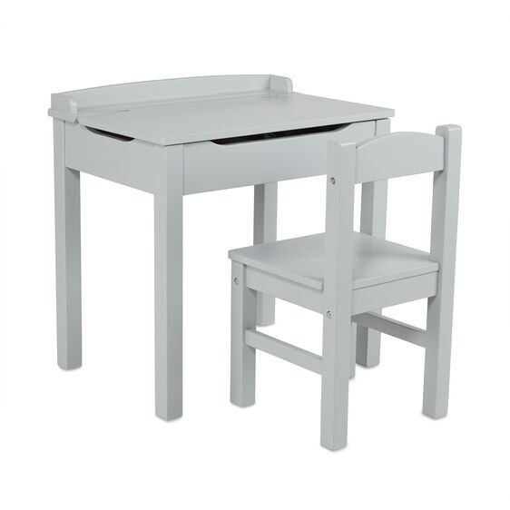 Photo 2 of Child's Lift-Top Desk & Chair - Gray
