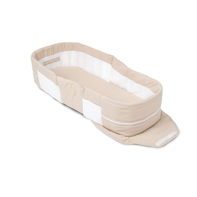 Photo 1 of Baby Delight Snuggle Nest Organic Portable Infant Lounger | Organic Oat | Unique Patented Design | GOTS Certified Organic Cotton , 33.5x14x8 Inch (Pack of 1)
