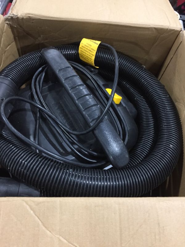 Photo 2 of DEWALT DXV06P 6 gallon Poly Wet/Dry Vac, Yellow
